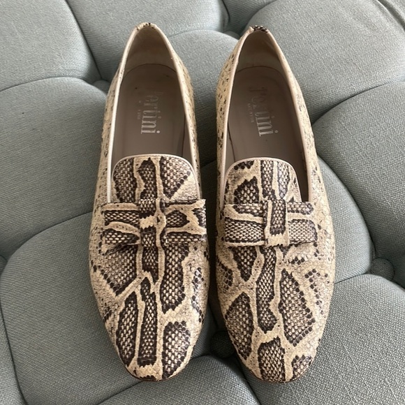 Pertini Leather Snakeskin Pattern Loafer - Picture 1 of 16
